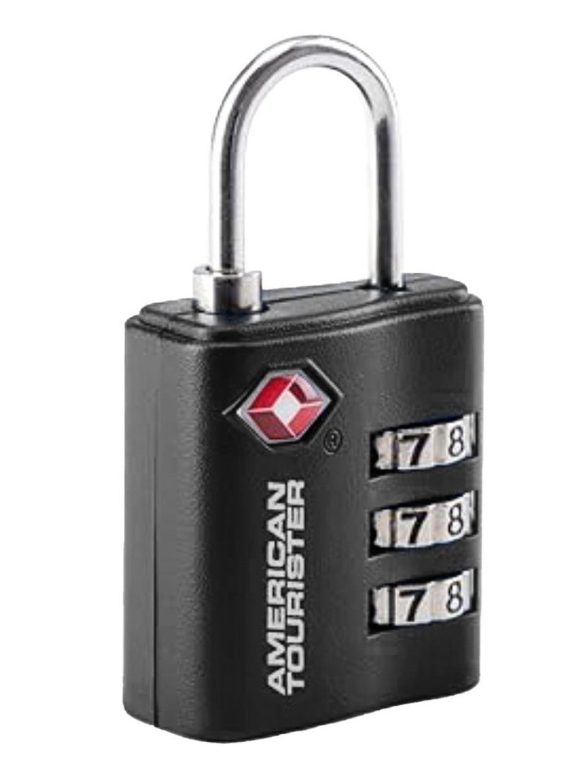 امريكان توريستر قفل تروللي أمريكان تورستر برمز ثلاثي معتمد من  - أسود - Image 1